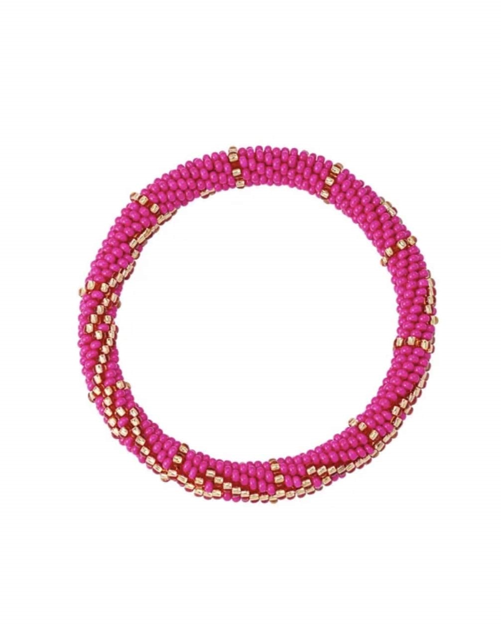 Kralenarmbandje-figuur -fuchsia